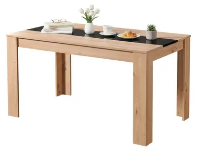 Produktbild von Simala - Fester Tisch, 135x81x75h cm Braune Eiche, 6 Plätze