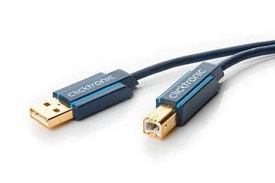 Immagine prodotto di clicktronic Cavo adattatore da USB-A a USB-B 2.0 480 Mbit/s 1,8 m (confezione da 1)