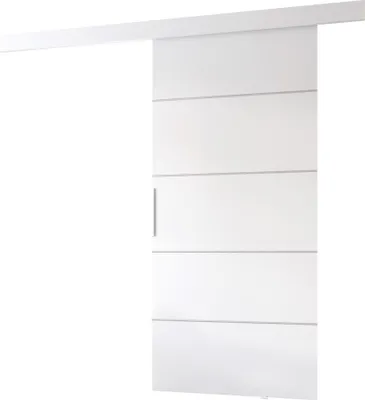 Produktbild von Minio, Schiebetür "CLEAN B", 106 cm, Zimmertür, mit silbernen Dekorelementen, Weiße Farbe