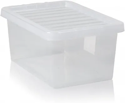 Aufbewahrungsboxen 2er-Set, 14 L, Kunststoff, stapelbar, transparent