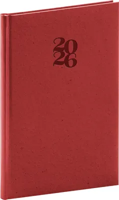 Obrázek produktu pro Notique Týdenní diář Essenza 2026, třešeň, 15 x 21 cm