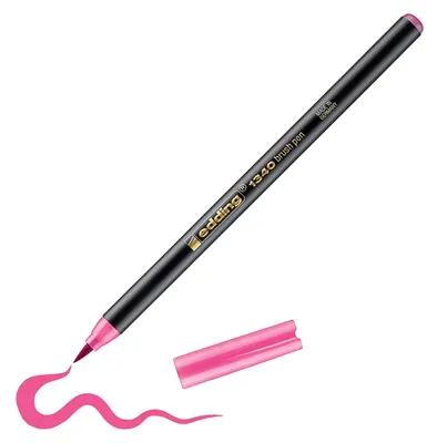 Produktbild von edding 1340 Pinselstift - pink - 1 Stift - flexible Pinselspitze - Filzstift zum Malen, Schreiben und Zeichnen - Bullet Journals, Hand-Lettering, Mandalas, Kalligraphie