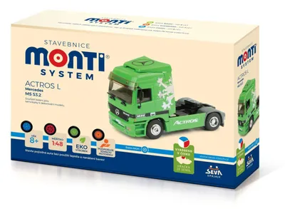 Obrázek produktu pro Stavebnice Monti System MS 53.2 Actros L (zelený) 1:48 v krabici 22x15x6cm
