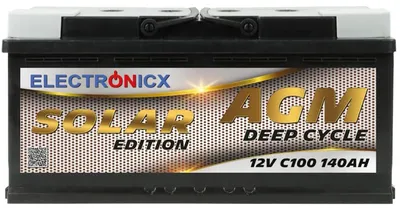 AGM Solarbatterie 12V 140Ah Deep Cycle, wartungsfrei