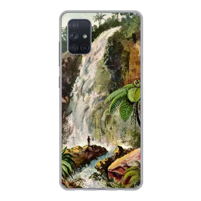 Produktbild von MuchoWow® Handyhülle Schutzhülle Hülle für Samsung Galaxy A71 Wasserfall - Kunst - Alte Meister Silikon Softcase Handy Hülle - Kartenbesitzer