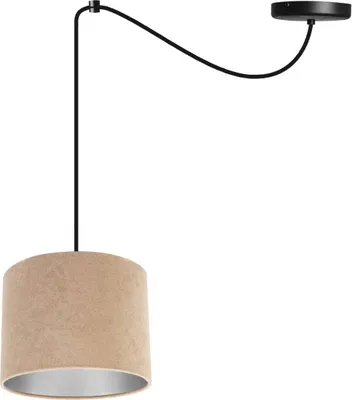 Obrázok produktu pre Milan Spider Pendant Lamp - Závesné svietidlo v tvare pavúka - Stropné svietidlo - Pavúk s 1 hlavou - Kovové a textilné závesné svietidlo - E27 - Béžová a strieborná