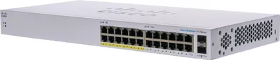 Obrázok produktu pre Cisco CBS110, Nespravované, L2, Gigabit Ethernet (10/100/1000), Podpora napájania cez Ethernet (PoE), Inštalácia do Racku, 1U