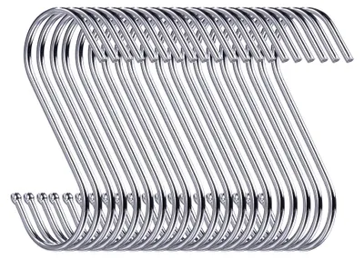Productafbeelding van Set van 30 S-haken van 9 cm voor ophangen van kleding en keukengerei