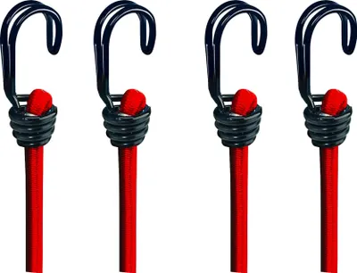 Produktbild von BASI - Gummispannseil 4er Set - GSS - Rot - mit Doppelhaken - Länge 600x8 mm - Zurrkraft 40 kg - 2x0004-0301