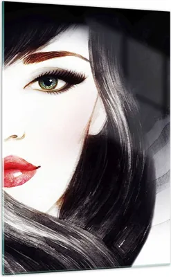 Produktbild von Bilder auf glas - Einteilig - Frau Gesicht - 70x100cm - Glasbilder - Wandbilder - Bilder - zum Aufhängen bereit - Wanddekoration aus Glas - Glas Bilder - Wandbild auf Glas - GPA70x100-3779