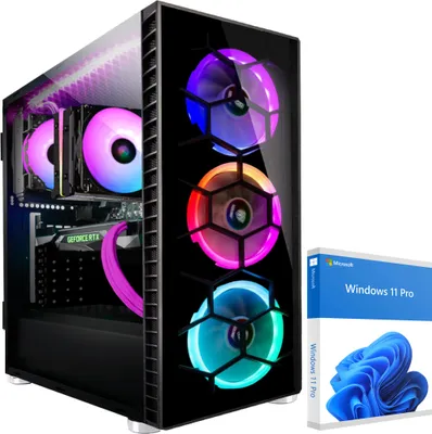 Produktbild von KRAFTPC High End Gaming-PC AMD Ryzen7 5700X - GeForce RTX5060 8GB - 1TB M.2 NVMe SSD - 32GB DDR4 - Win11 - WLAN - Gamer PC Desktop PC Gaming Computer