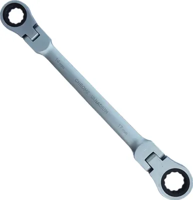 Produktbild von 14mm x 17mm GELENK Doppel-Ratschenringschlüssel Ratschenschlüssel Ratsche CRV Knarrenschlüssel 72 Zähne Ratsche BOHRFUX
