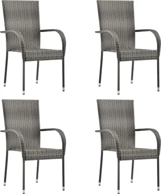 Produktbild von vidaXL 5-tlg. Garten-Essgruppe Grau