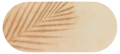 Produktbild von TENDANCE Duschvorleger Badezimmerteppich Badematte 45 x 100 cm Badtextilien beige Blattmuster