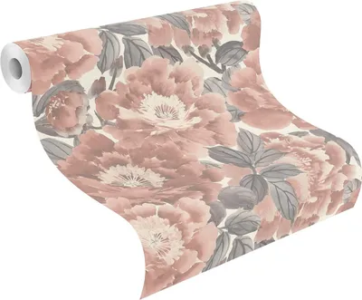 Produktbild von Vliestapete 408331 Tapete Blumen Floral 53 x 1005 cm Rasch Kimono Pink