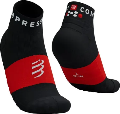 Produktbild von Compressport Ultra Trail Low Black/White/Core Red T3 Laufsocken