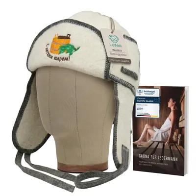 Immagine prodotto di Cappello da sauna Lowell in feltro, modello a tesa larga, adatto sia per uomo che per donna