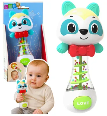 Produktbild von Rasselspielzeug für Babys, Teddybär mit bunten Bällen