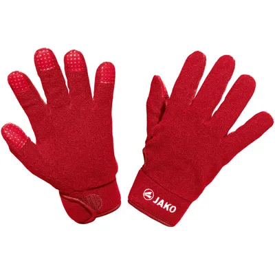 Image de Jako Fleece Gants De Joueur Hommes - Rouge  | Taille: 10
