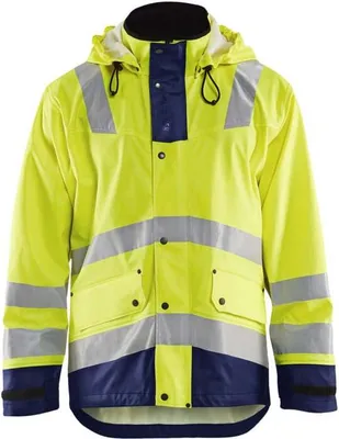 Produktbild von Blakläder High Vis Regenjacke 4302 2003 in zwei Farben, Farbe:gelb/marineblau, Größe:S