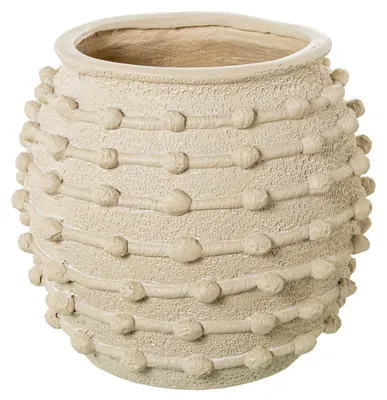 Produktbild von Runde Keramikvase, Beige, 37 x 37 x 37 cm