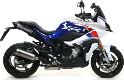 Produktbild von ARROW Rennsport Titan Slip-On Auspuff mit Carbon-Endkappe für BMW S 1000 XR