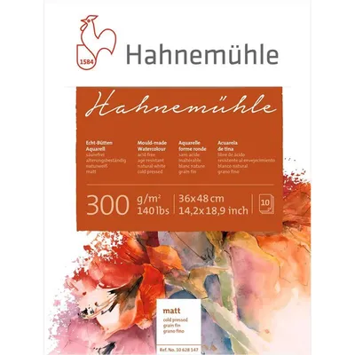 Produktbild von Hahnemühle Aquarellblock - 300 g/m² - matt - 36 x 48 cm - 10 Blatt