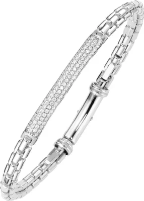 Produktbild von Armspange Giorgio Martello Milano in Kettenoptik, mit weißen Zirkonia, Silber 925 Silber Onesize
