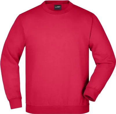 Produktbild von James & Nicholson Sweatshirt Round Sweat Heavy Junior, Gr. M,rot