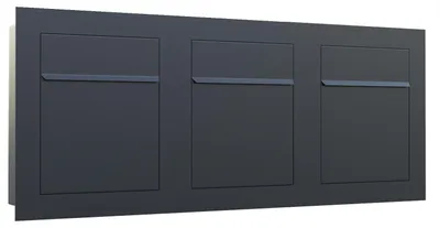 Produktbild von Einbaubriefkasten Bari for Three in Schwarz