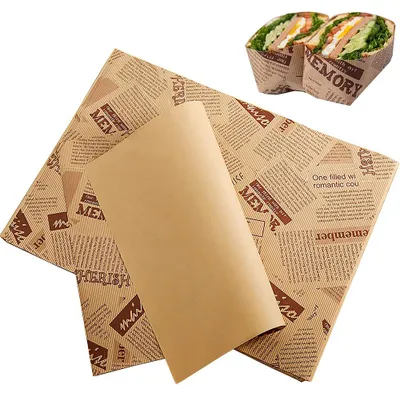 Lebensmittelverpackungspapier 100 Blatt, 26x36 cm, fettbeständig