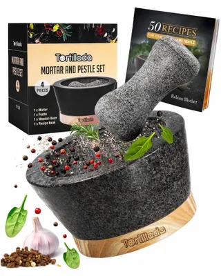 Obrázek produktu pro Sada mísidel a tloukadel (16 cm) z žuly