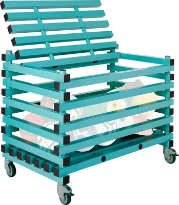 Produktbild von Kunststoff Materiallagerungswagen, mit Deckel, fahrbar