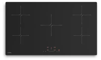 Produktbild von Klarstein PowerGlide Induktionskochfeld - 90cm, 5 Zonen, 9800W Boost, Touch-Schieberegler, Timer, Kindersicherung, Restwärmeanzeige, Mattglas, Einbau Kochfeld Induktion
