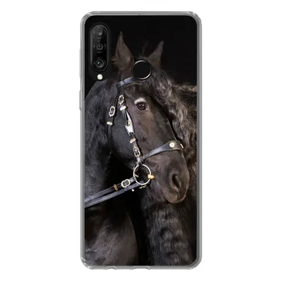 Produktbild von MuchoWow® Handyhülle Schutzhülle Hülle für Huawei P30 Lite Pferd - Halfter - Mähne Silikon Softcase Handy Hülle - Handyhülle