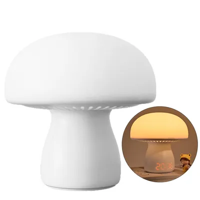 Produktbild von Mushroom-LED-Lampe,kabellose Tischlampe, 3600 mAh Akku, touchdimmbar, wiederaufladbar, 3 Helligkeitsstufen, für Schlafzimmer, Wohnzimmer & Camping