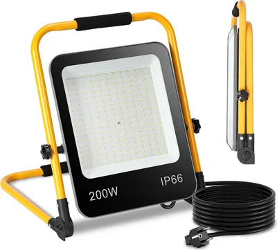 Obrázok produktu pre Clanmacy LED stavebné reflektory pracovné svetlo 200W 16000LM studená biela LED reflektor reflektor