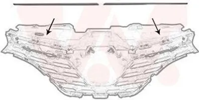 Image de VAN WEZEL Moulure de calandre 4424517 Avant gauche Avant droit pour RENAULT Kadjar (HA, HL)