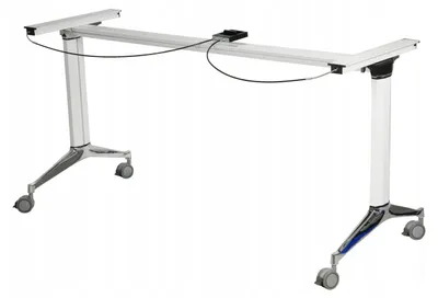 Immagine prodotto di Telaio tavolo basculante in metallo NY-A105, in alluminio, dimensioni 146x58,5x72,5 cm, colore bianco/cromo