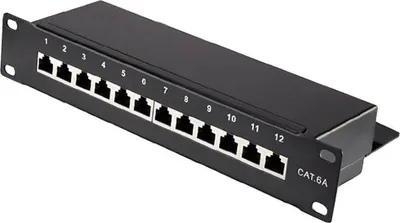 Obrázek produktu pro Patch panel, síťový Integrovaný organizér kabelů, 24 portů, rychlost 10 Gb/s, 12 portů