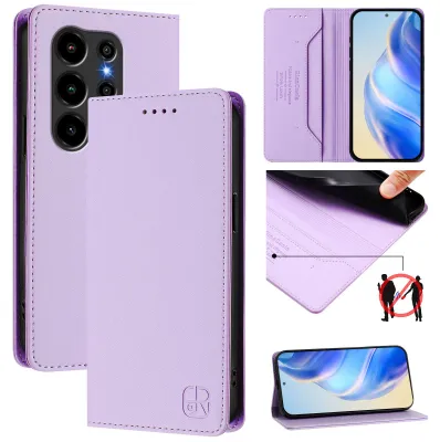 Produktbild von Lederhülle für Blackview Wave 10C Hülle Flip Brieftasche Kartenfächern Ständer Schutzhülle Violett