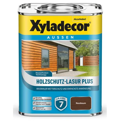 Produktbild von XYLADECOR Holzschutz-Lasur Plus Nussbaum 750ml - 5362554