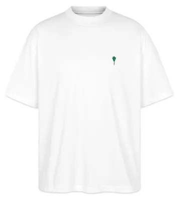 Produktbild von Spreadshirt Stickmotiv Lauch Mit Humorvollem Gemüse Motiv Oversize Uni T-Shirt, XXL, Weiß