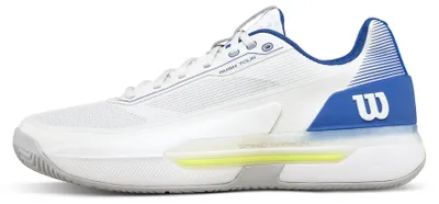 Immagine prodotto di Scarpa da tennis da uomo Wilson Rush Tour 5, colore bianco/blu "Déjà Vu"/grigio "Lunar Rock", taglia 44