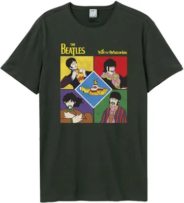 Produktbild von Amplified - "Yellow Submarine Shapes" T-Shirt für Herren/Damen Uni GD2129 (M) (Holzkohle)