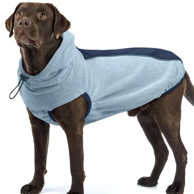 Image de Manteau pour chien, hiver, en polaire, bleu, taille XXXL
