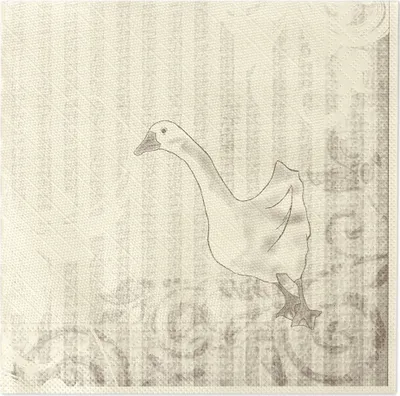 Produktbild von Sovie HORECA Serviette Gänse-Essen in Champagner aus Tissue Deluxe®, 4-lagig, 40 x 40 cm, 50 Stück