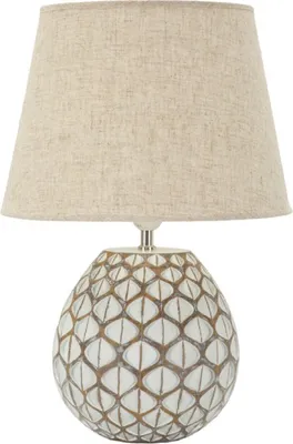 Produktbild von Mauro Ferretti Tischlampe Tibet Ø35x52 cm White Wash E27 Polyresin