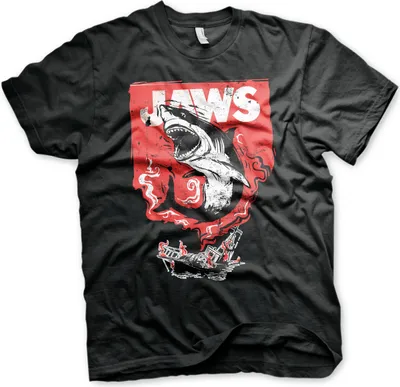 Produktbild von Jaws - Shark Smoke T-Shirt - Small - Black