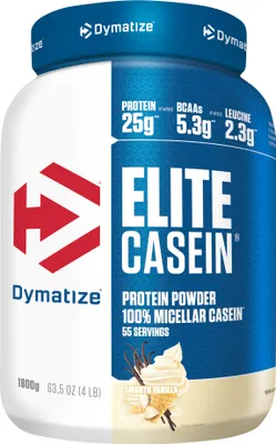 Produktbild von DYMATIZE Elite Casein Protein Pulver Smooth Vanilla 1800g Casein Eiweißpulver